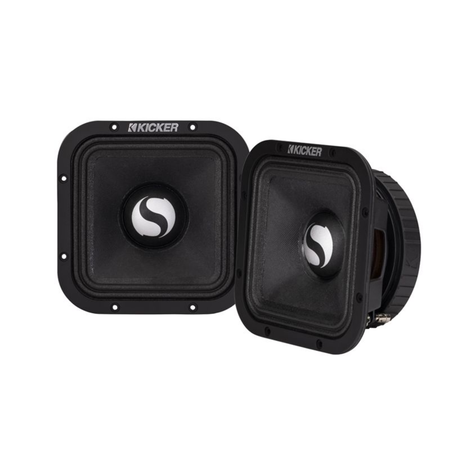 Kicker Car Speakers and Subs Kicker 49ST7MR4 ST 7" (178 mm) Street Series Square Mid-Range Speakers - Pair