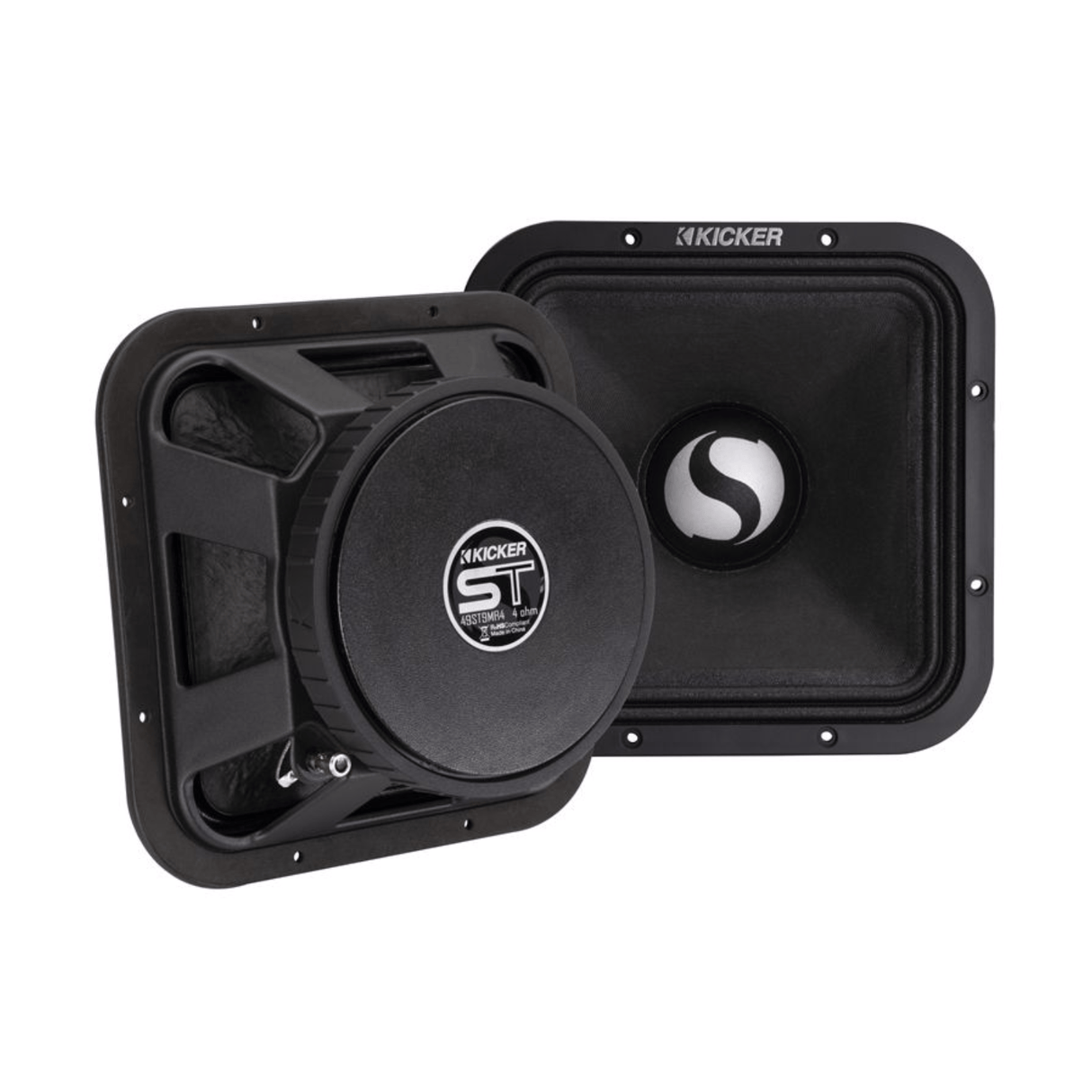 Kicker Car Speakers and Subs Kicker 49ST9MR4 ST 9" (229 mm) Street Series Square Mid-Range Speakers - Pair
