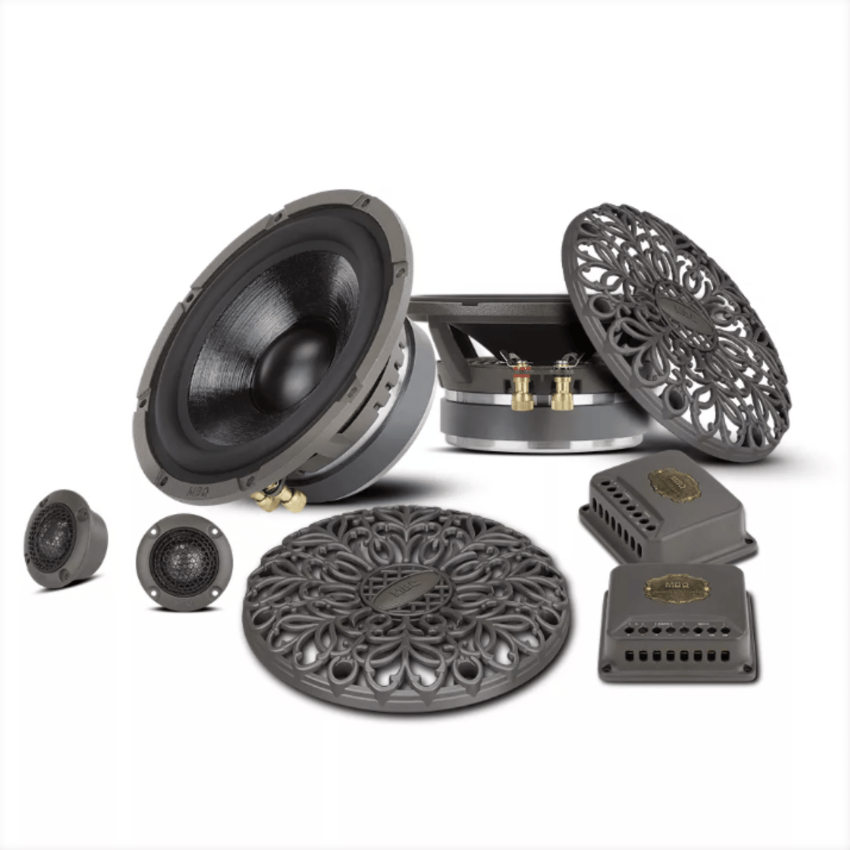MBQ Car Speakers MBQ FL-165 Premium Car Audio Sound System for Exceptional In-Car Listening