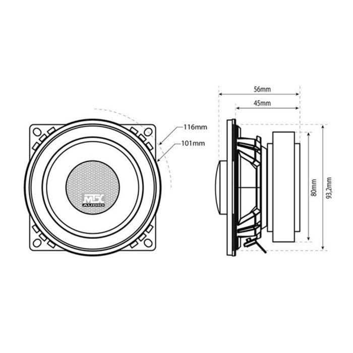 MTX Car Speakers MTX TR40C TERMINATOR 4" 100 MM 2-WAY COAXIAL SPEAKERS