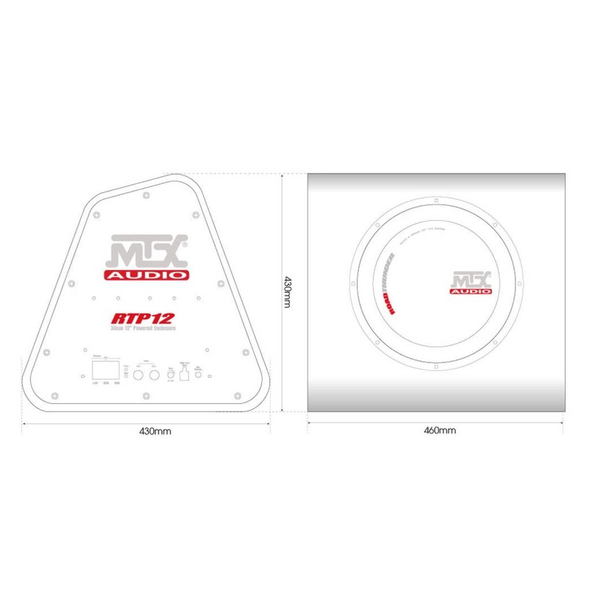 MTX Car Subwoofers MTX RTP12 Road Thunder 12" Powered Vented Enclosure 220W