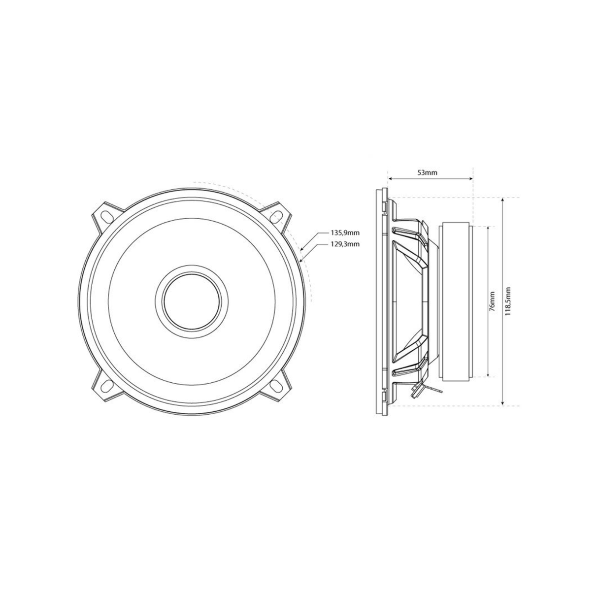 MTX Car Speakers MTX TX450S 5.25" (130 mm) 2-way Component Speakers