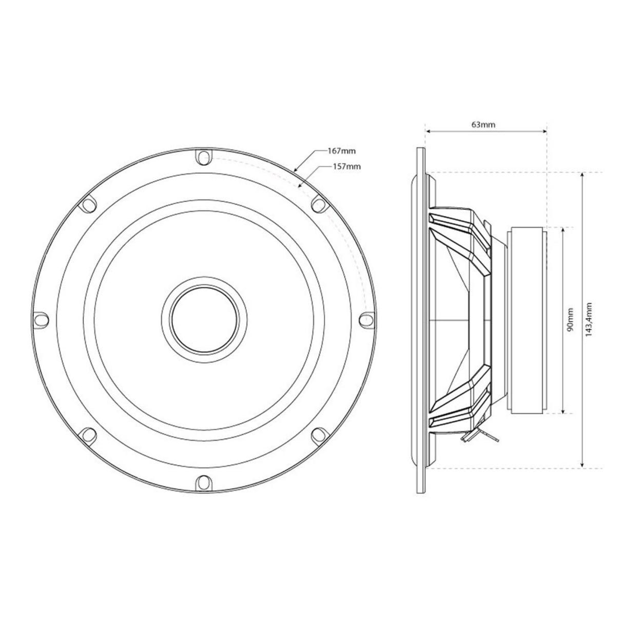 MTX Car Speakers MTX TX465S 6.5" (165 mm) 2-way Component Speakers