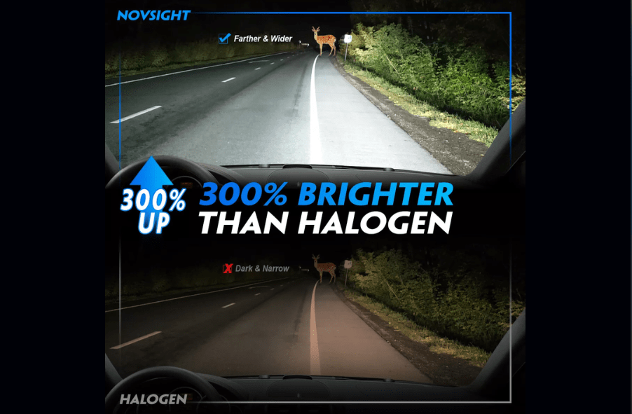 Novsight LED Bulbs Novsight N57 Series H1 compact LED Bulbs hi-low beam 50W 4000LM 6500K White (85-N57-H1 )