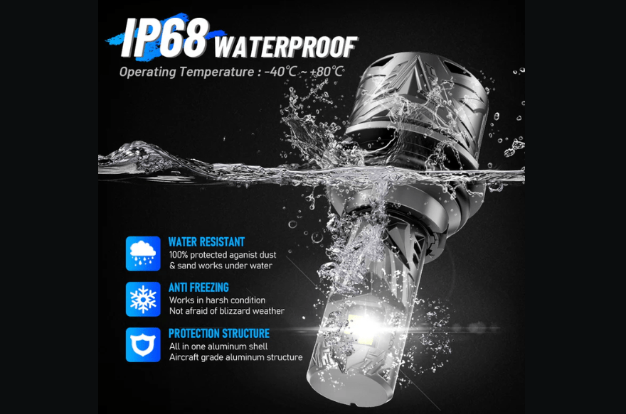 Novsight LED Bulbs Novsight N70 Series H7 LED Bulbs Super Bright Headlights 240W 50000LM 6500K White 2 Bulbs (85-N71-H7 )