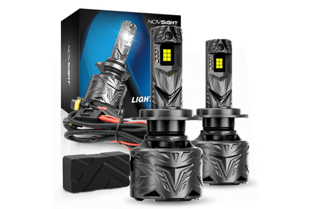 Novsight LED Bulbs Novsight N70 Series H7 LED Bulbs Super Bright Headlights 240W 50000LM 6500K White 2 Bulbs (85-N71-H7 )