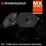 Phoenix Gold Phoenix Gold MX57CX - 5x7" Dual Concentric Shallow Mount Coaxial Speakers