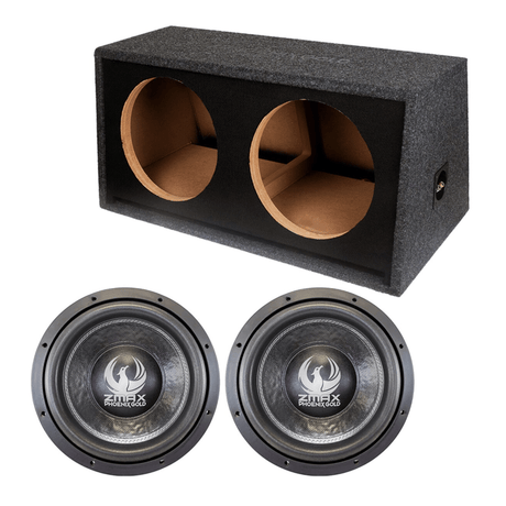 Phoenix Gold Phoenix Gold ZBMAX212P – Dual 12" Ported Subwoofer Enclosure with ZMAX Subwoofers