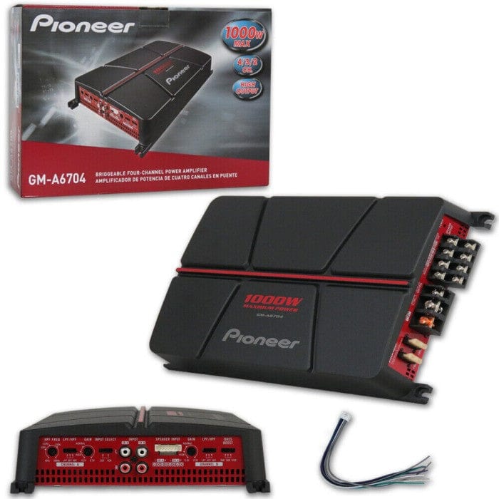 Pioneer Pioneer Pioneer GM-A6704 1000W 4-Channel Bridgeable Amplifier