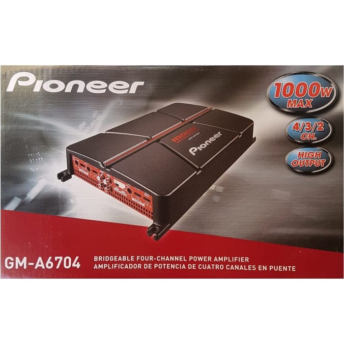 Pioneer GM-A6704 1000W 4-Channel Bridgeable Amplifier – Car Audio