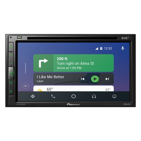 Pioneer Double Din Car Stereos Pioneer AVH-Z5200DAB Double Din 6.8" Clear Type Resistive Multi-touchscreen multimedia player with easy smartphone connectivity via USB cable supporting Apple CarPlay & Android Auto, DAB/DAB+, Waze, Bluetooth and a 13-band GEQ