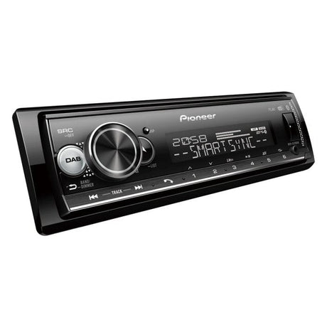 Pioneer Car Stereos Pioneer MVH-S520DAB 1-DIN receiver with DAB/DAB+, Bluetooth, multi colour illumination, USB, Spotify, Pioneer Smart Sync App and compatible with Apple and Android devices.