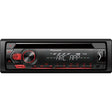 Pioneer Car CD Players Pioneer DEH-S120UB Single Din CD Tuner with Red Illumination, USB and Aux Input