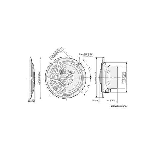 Haut-parleur Marine - PIONEER - TS-MR1640 - Résistant à l'eau - Cône en Haut-parleur Marine - PIONEER - TS-MR1640 - Résistant à l'eau - Cône en