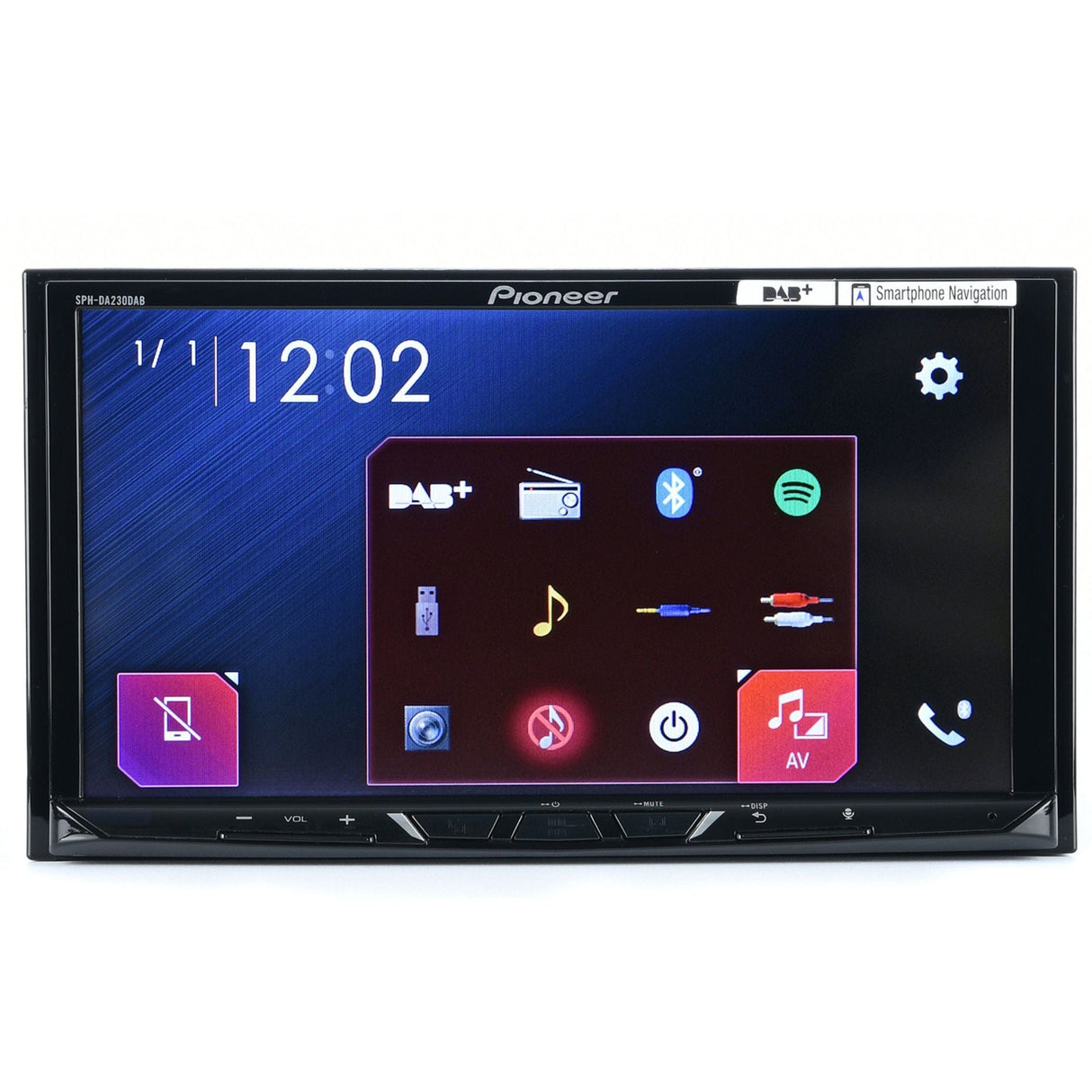 Pioneer Car Stereos Pioneer SPH-DA230DAB Mechless Double Din Stereo with Apple Car Play / Android Auto