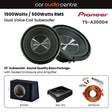 Pioneer Pioneer BX12PL-TSA300-GMD8701 Single TS-A300D4 12" Subwoofer Sound Quality Bass Package with Sealed Enclosure and Amp