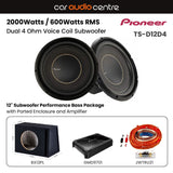 Pioneer Pioneer BX12PL-TSD12-GMD9701 Single TS-D12D4 12" Subwoofer Performance Bass Package with Ported Enclosure and Amp