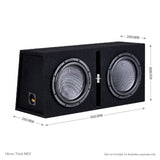 Pioneer Pioneer BX212PL-TSA300-GMD9701 Double TS-A300D4 12" Subwoofer Performance Bass Package with Ported Enclosure and Amp