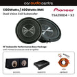 Pioneer Sub and Amp Packages Pioneer BX210P-TSA250-GMD9701 Double TS-A250D4 10" Subwoofer Performance Bass Package with Ported Enclosure and Amp