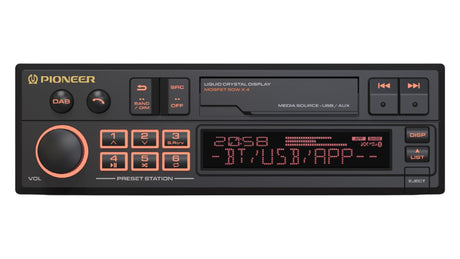 Pioneer Car Stereos Pioneer SXT-C10PS Retro Car Head Unit – DAB+, USB, AUX & Bluetooth Audio