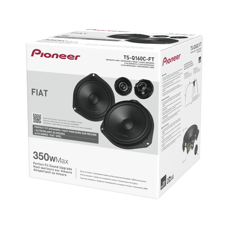 Pioneer Car Speakers Pioneer TS-Q160C-FT 6.5" 350W 2-Way Component Speaker System For Fiat
