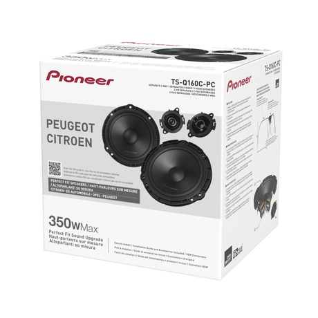 Pioneer Car Speakers Pioneer TS-Q160C-PC 6.5" 350W 2-Way Component Speaker System For Opel Vauxhall