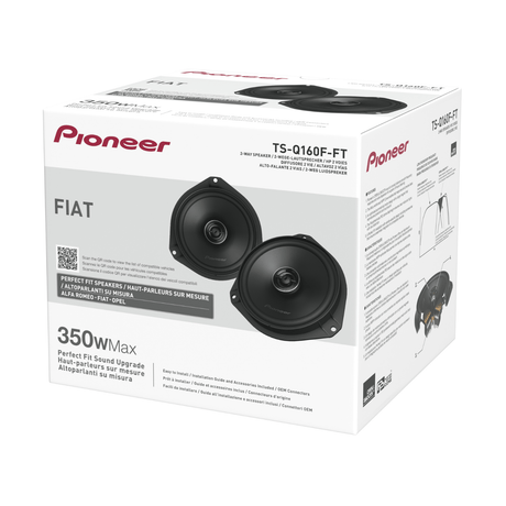 Pioneer Car Speakers Pioneer TS-Q160F-FT 6.5" 350W 2-Way Coaxial Speaker System For Fiat