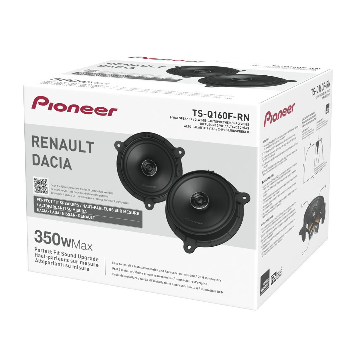 Pioneer Car Speakers Pioneer TS-Q160F-RN 6.5" 350W 2-Way Coaxial Speaker System For Renault Nissan Dacia Lada