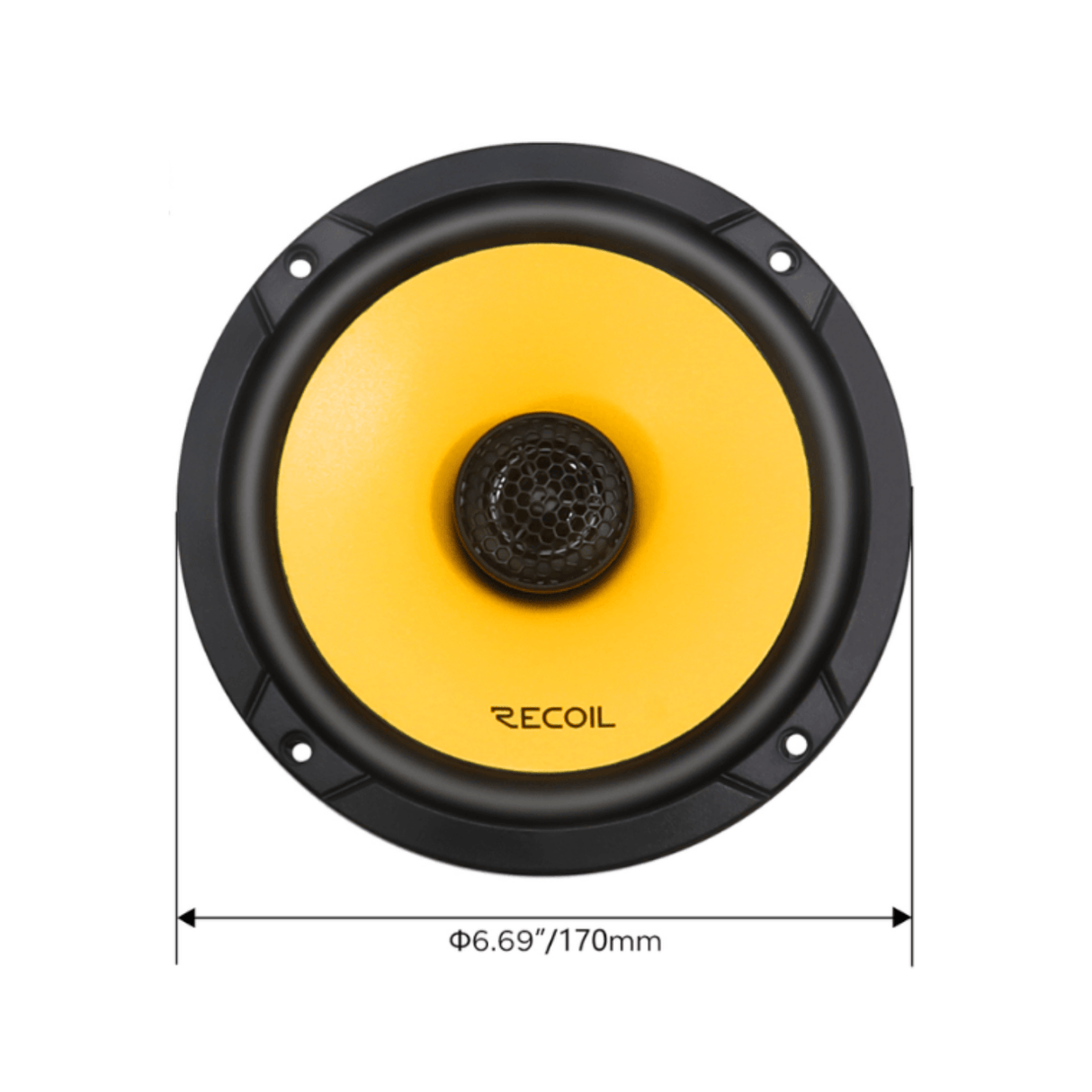 Recoil Car Specific Upgrades Recoil SFK-FIA2-RCX65 6.5" Rear Side Hatch Coaxial Speaker Upgrade Fitting Kit For Abarth / Fiat 500