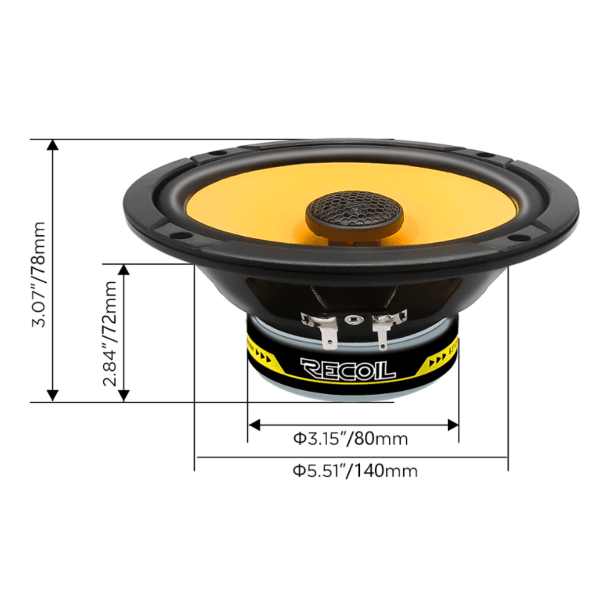 Recoil Car Specific Upgrades Recoil SFK-FOR1-RCX165 coaxial speaker upgrade fitting kit For Ford Fiesta / Focus / Ranger / Transit