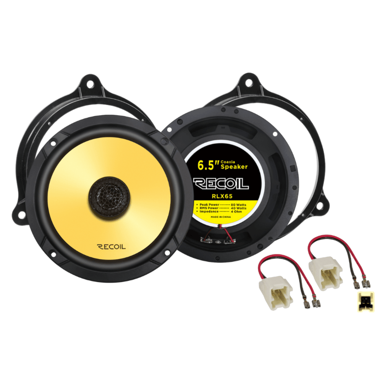 Recoil Car Specific Upgrades Recoil SFK-NIS1-RCX65 RLX65 6.5" (165mm) Front Door Coaxial Speaker Fitting Kit For Nissan NV200