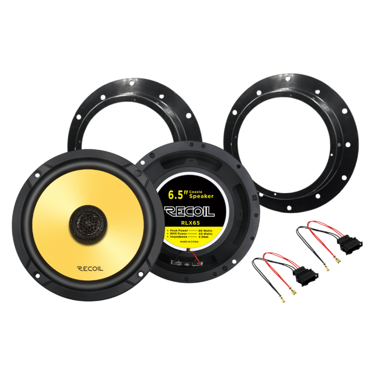 Recoil Car Specific Upgrades Recoil SFK-VW01-RCX165 RLX65 6.5" Coaxial Speaker Upgrade Fitting Kit For VW / Seat / Skoda
