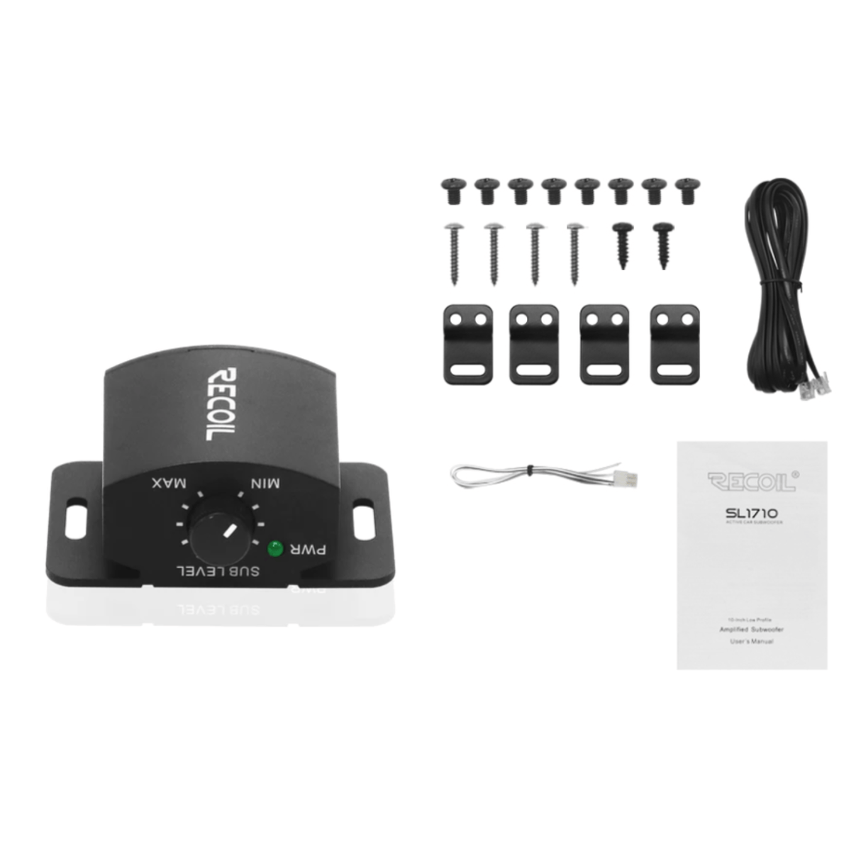 Recoil Underseat Car Subwoofers RECOIL SUB-US10 10" (250mm) 300W Slim Amplified Underseat Subwoofer