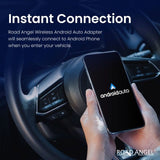 Road Angel Wireless Android Auto Car Stereos Road Angel RAAA1 Wireless Android Auto Adapter Plug & Play 5G WIFI Online Update
