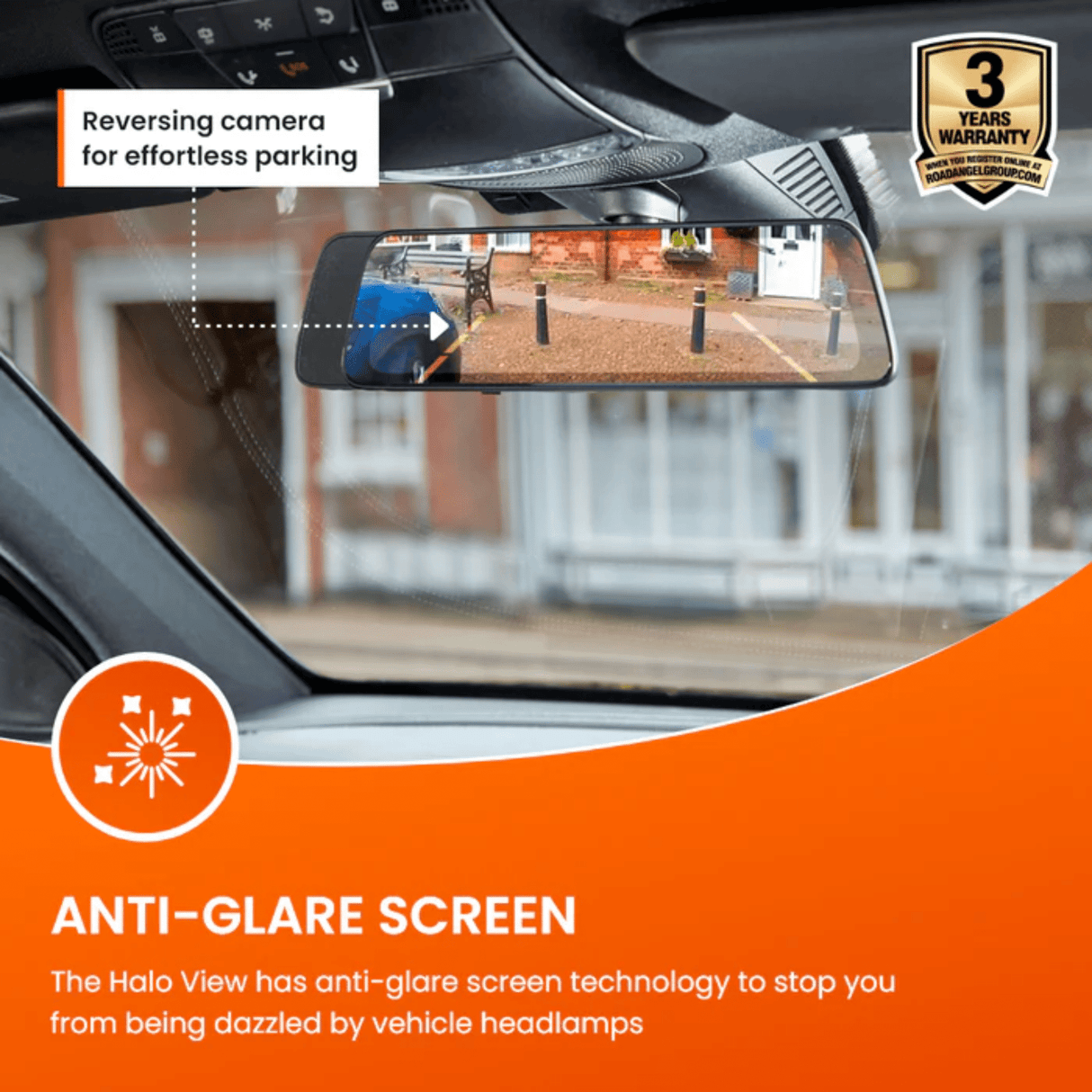 Road Angel Road Angel Halo View 2 (USB-C RA7300C) Mirror Cam