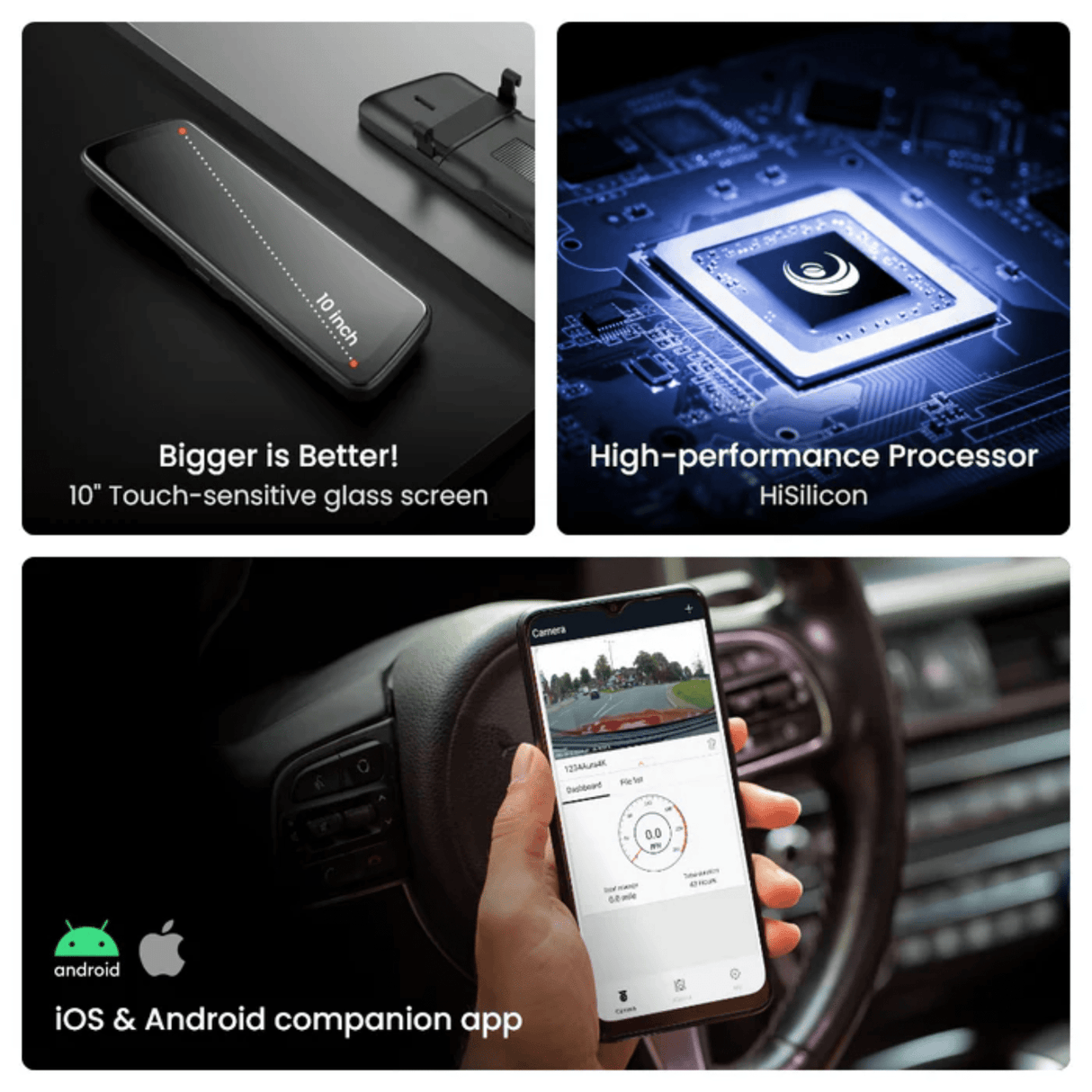Road Angel Road Angel Halo View 2 (USB-C RA7300C) Mirror Cam
