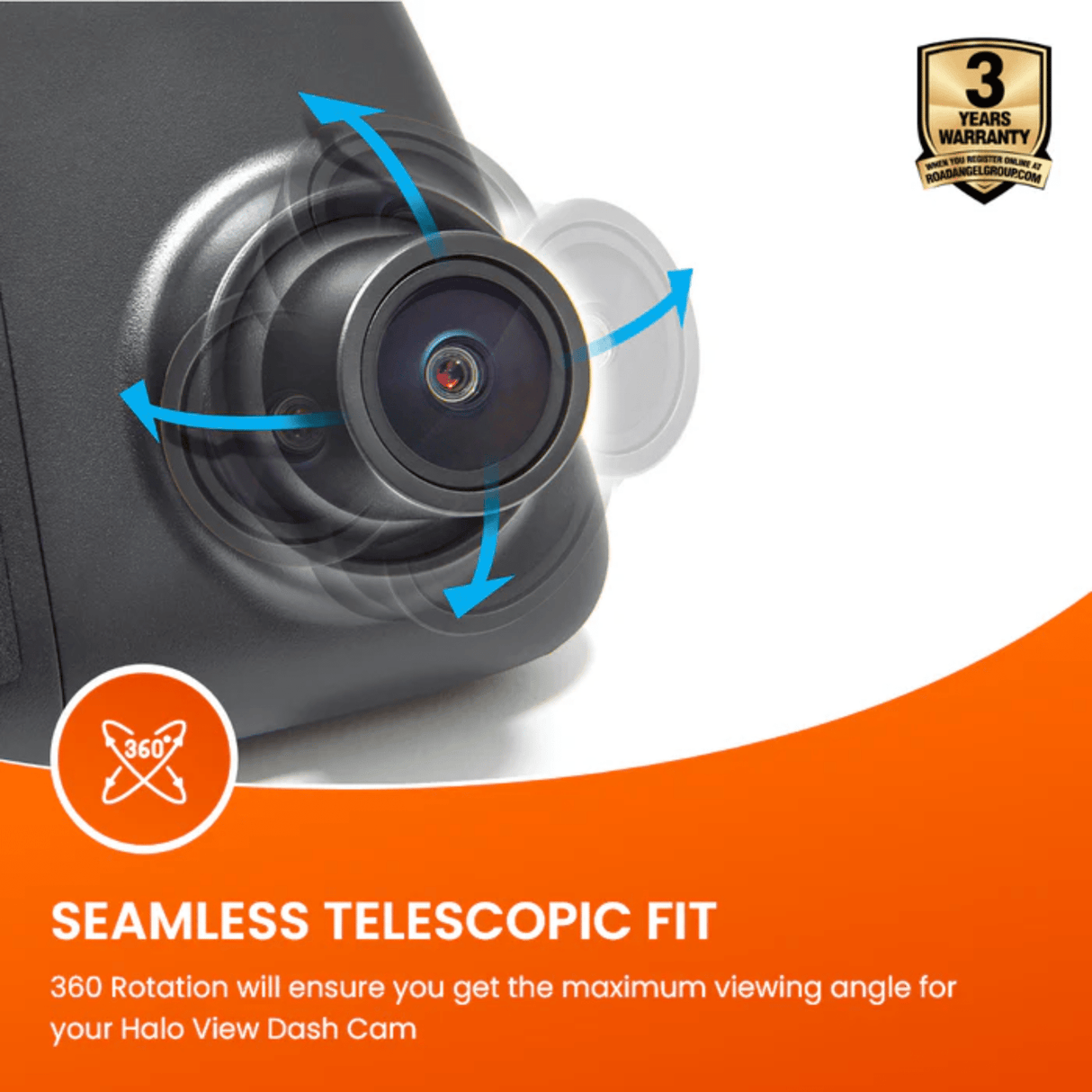 Road Angel Road Angel Halo View 2 (USB-C RA7300C) Mirror Cam