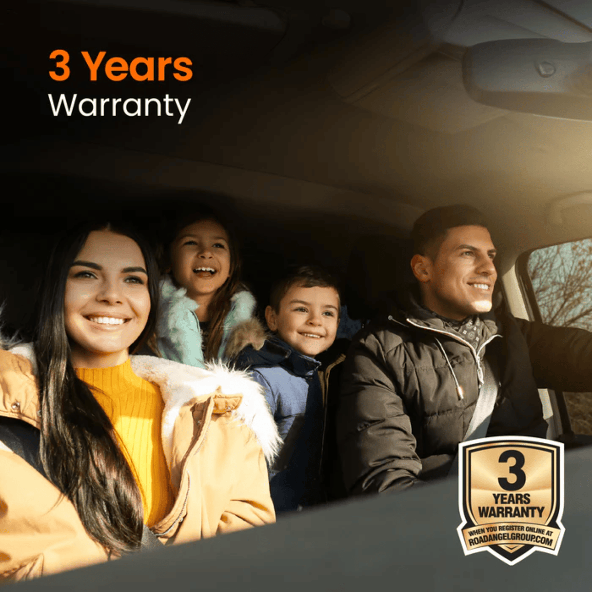 Road Angel Dash Cams Halo Guardian 2K+ Dual Dash Cam with 3.2" Screen, Parking Mode & Quick Release Mounting