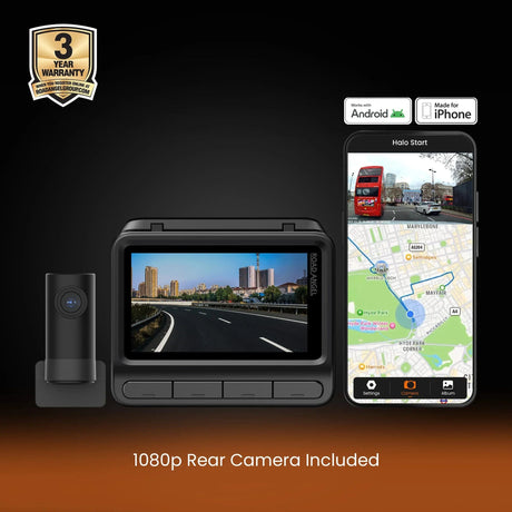 Road Angel Dash Cams Road Angel Halo Elite 4K (2160p) & 1K (1080p) Dual Dash Cam With Sony Starvis 2