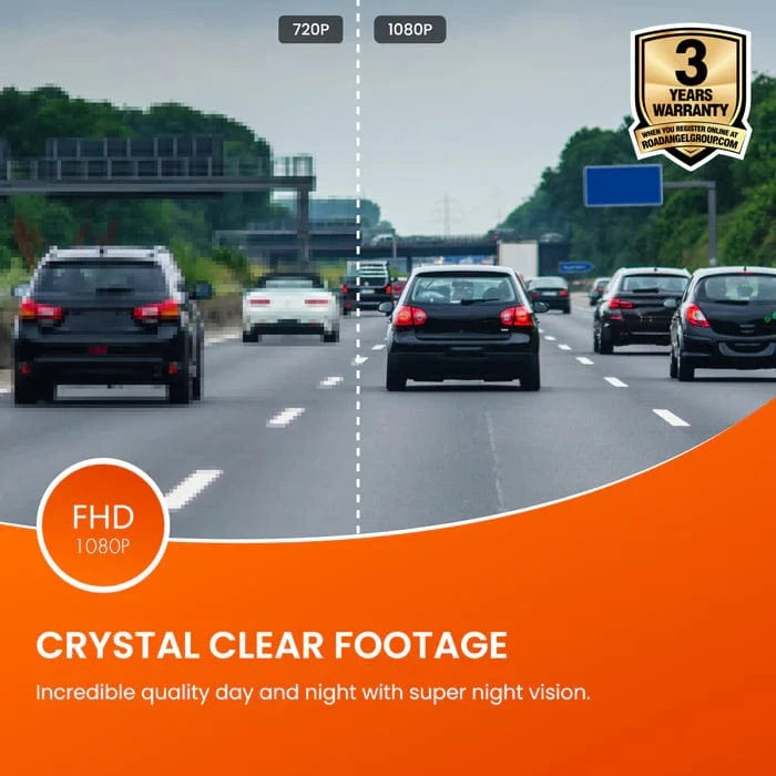 Road Angel Dash Cams Road Angel Halo Ignite 2 1080p Full HD Compact Dash Cam With Quick Release Mount