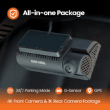 Road Angel Dash Cams Road Angel Halo Play 4K Single Dash Cam with 3.2" Screen, Parking Mode & Quick Release mounting