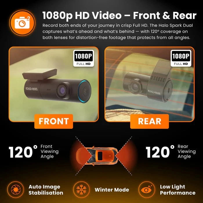 Road Angel Road Safety Road Angel Halo Spark - Dual Dash Camera