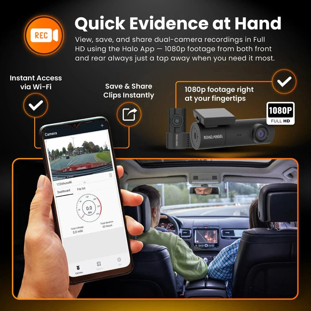 Road Angel Road Safety Road Angel Halo Spark - Dual Dash Camera
