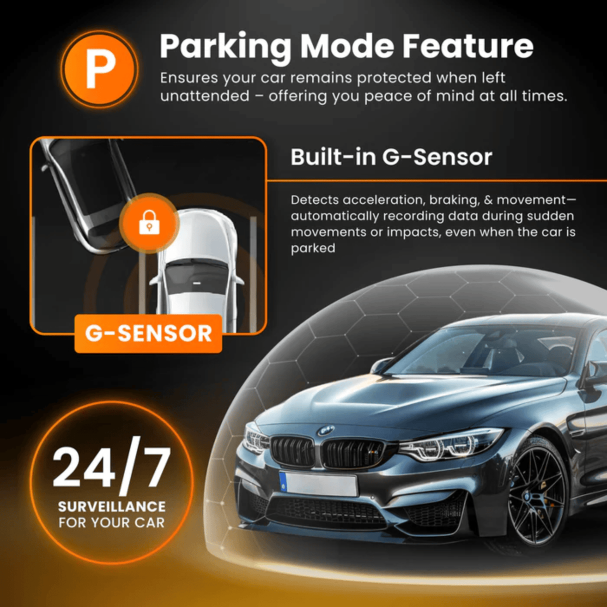 Road Angel Dash Cams Road Angel Halo Spark Full HD 1080p Single Dash Cam with Parking Mode & Winter Mode