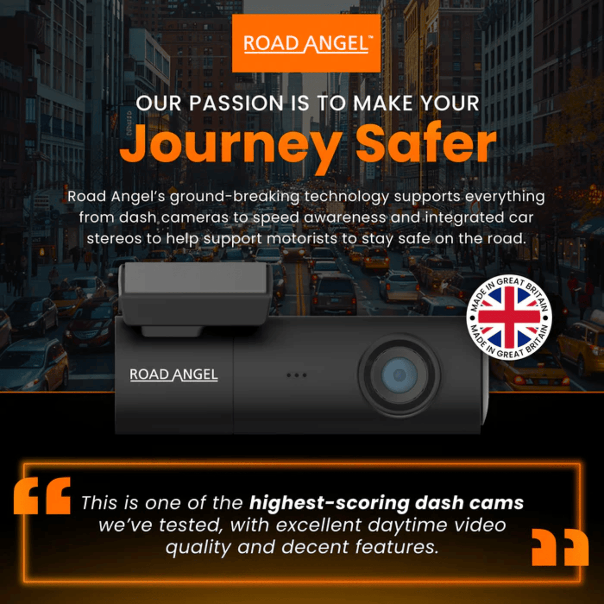 Road Angel Dash Cams Road Angel Halo Spark Full HD 1080p Single Dash Cam with Parking Mode & Winter Mode