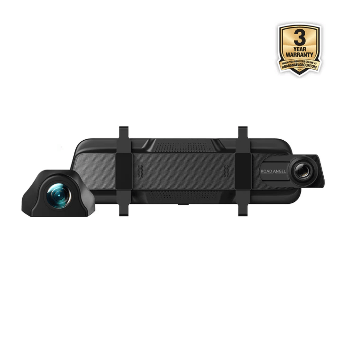 Road Angel Dash Cams Road Angel Halo View 3 4K – 2160p & 1080p Front & Rear Anti-Glare Mirror Dash Cam with integrated 10 inch LCD touchscreen & Reverse Parking Aid