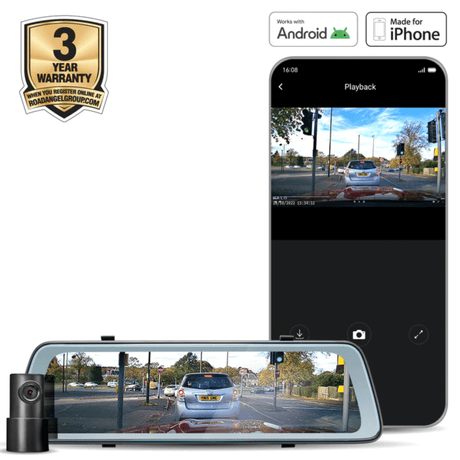 Road Angel Dash Cams Road Angel Halo Vision 2 1440P Mirror Dash Cam with 10" LCD Touch Screen & Dual Parking Mode