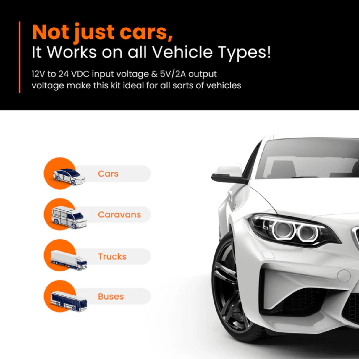 Road Angel Dash Cams Road Angel HWK5-VC Halo Dash Cam 5V- Type C Hardwiring Kit - for Halo Go 2 / Drive 2 & Ultra