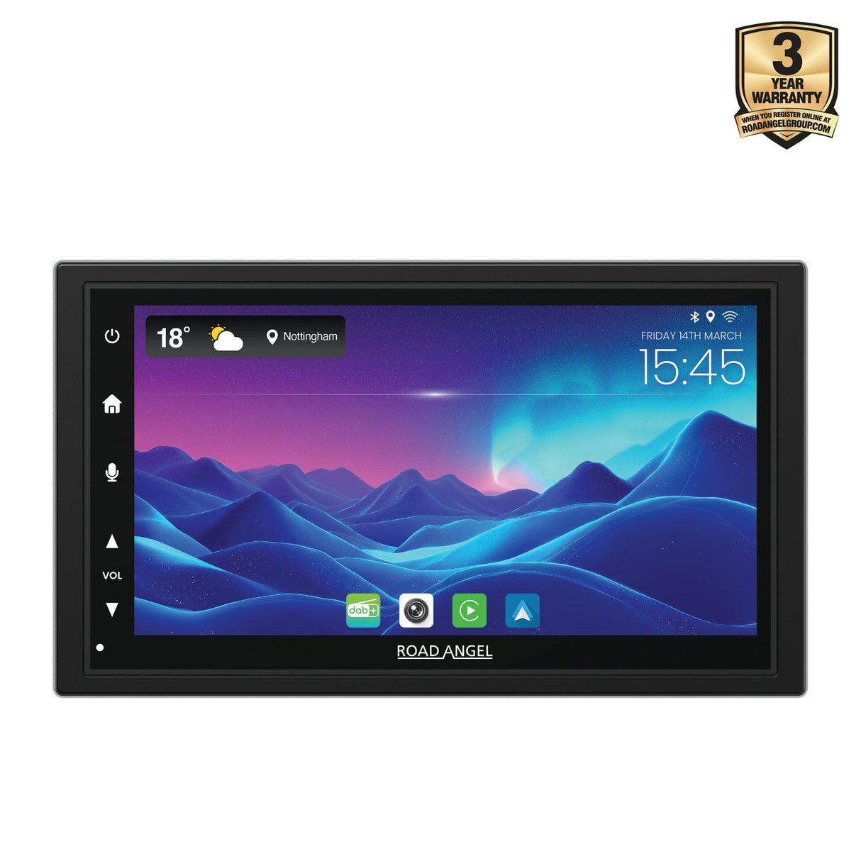 Road Angel Car Stereos Road Angel RA-X722DAB - Car Stereo With 7" Touch Screen Display, DAB+, Bluetooth, Wireless Android Auto & Apple Car Play