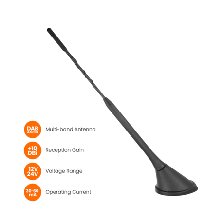 Road Angel Road Angel RADAB2 Compact Externally Mounted Amplified DAB Antenna